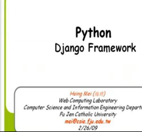 【英文版】Python.Django入门视频教程 项目django博客